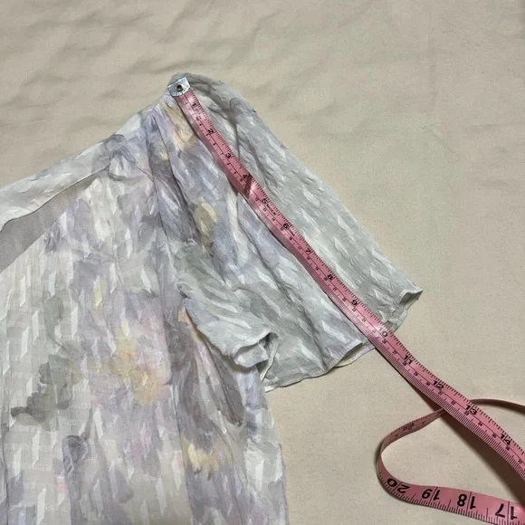 Elegant White Silk Floral Blouse Rebecca Taylor. - Picture 6 of 8